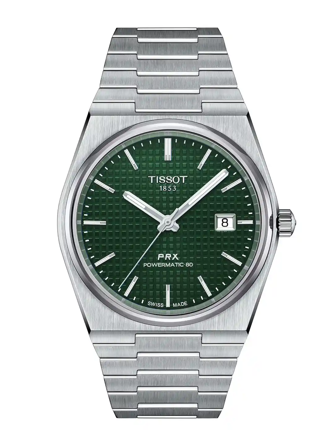 Buy TISSOT Men Green Dial Steel Toned Stainless Steel Bracelet