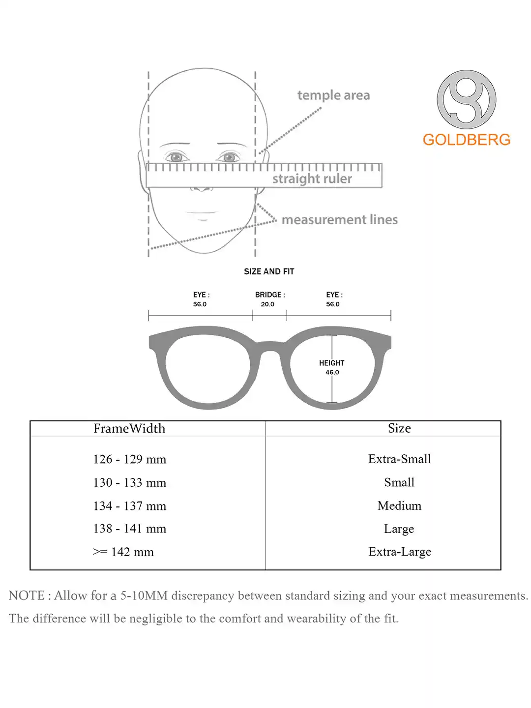 Temple Length Prescription Glasses Size Guide Prescription Glasses