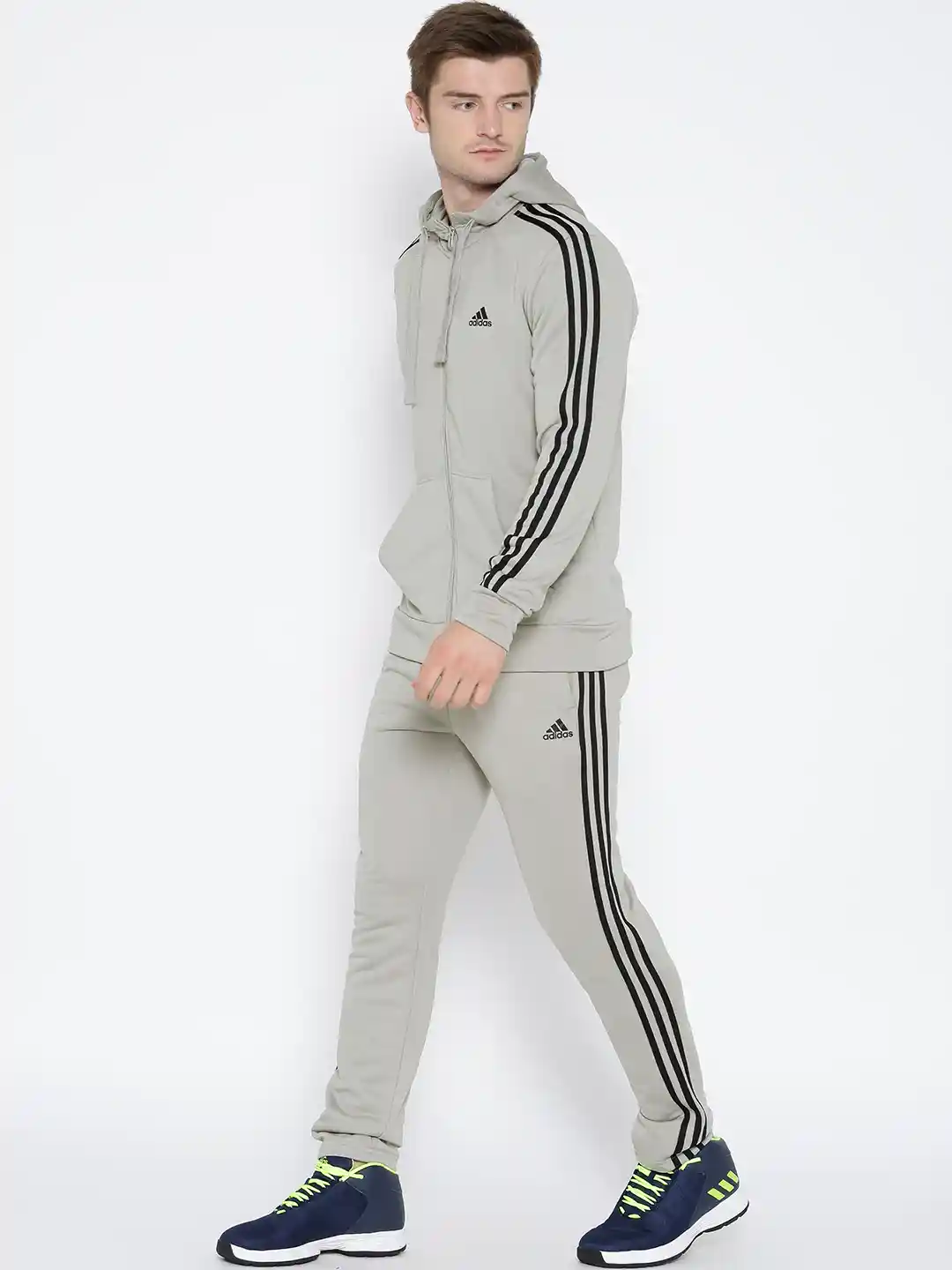 Buy ADIDAS Grey New PES HOJO Hooded Track Suit Tracksuits for