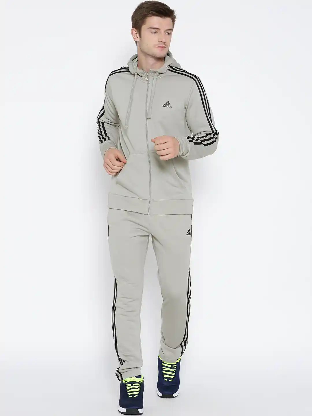 Buy ADIDAS Grey New PES HOJO Hooded Track Suit Tracksuits for