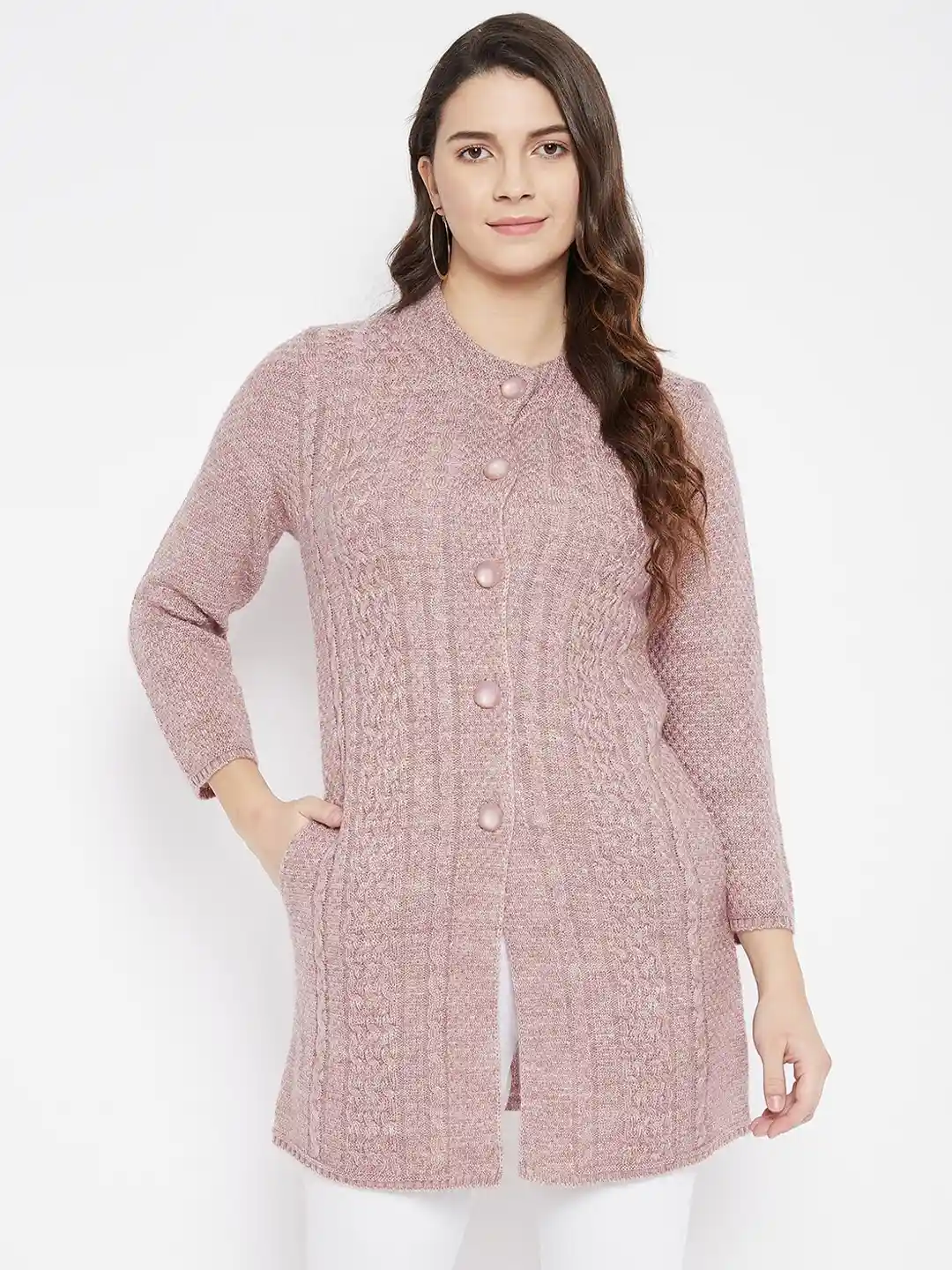 Buy Zigo Women Purple Long Sleeves Cardigan Sweaters for Women