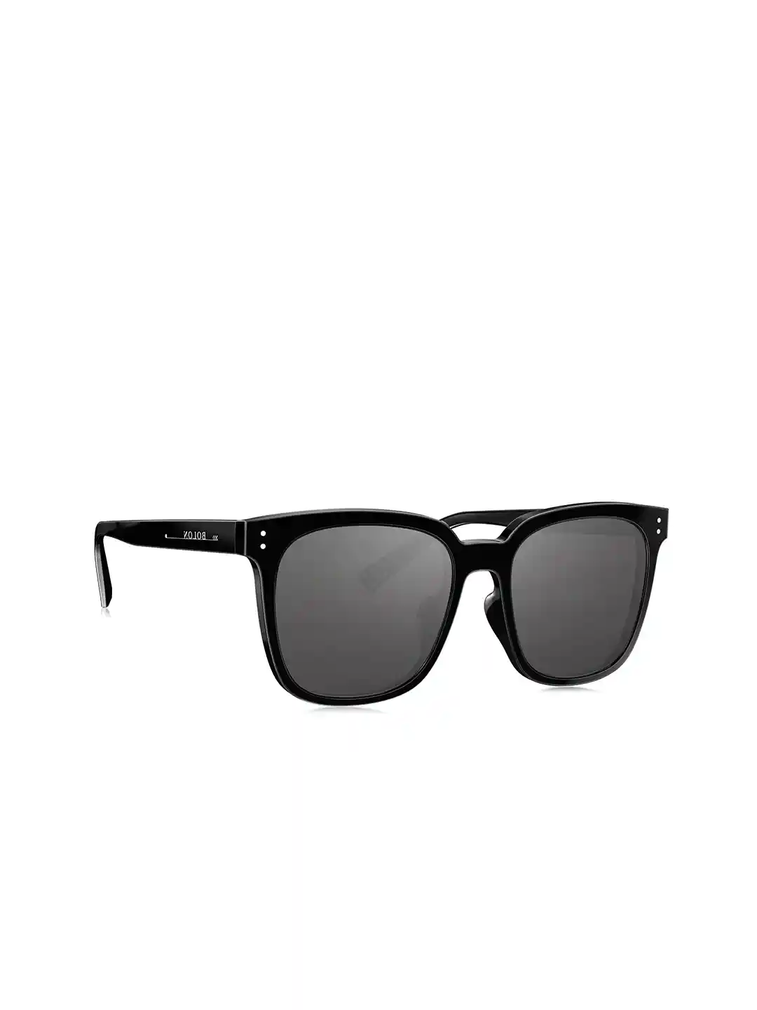 BOLON EYEWEAR Men Black Lens Black Square Sunglasses with Polarised Lens