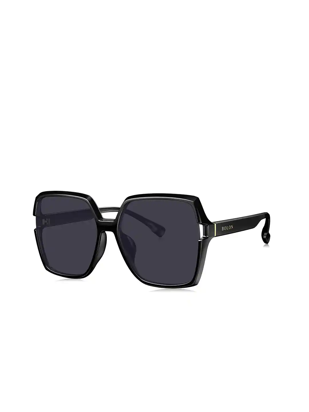Buy BOLON EYEWEAR Women Black Lens Black Square Sunglasses with