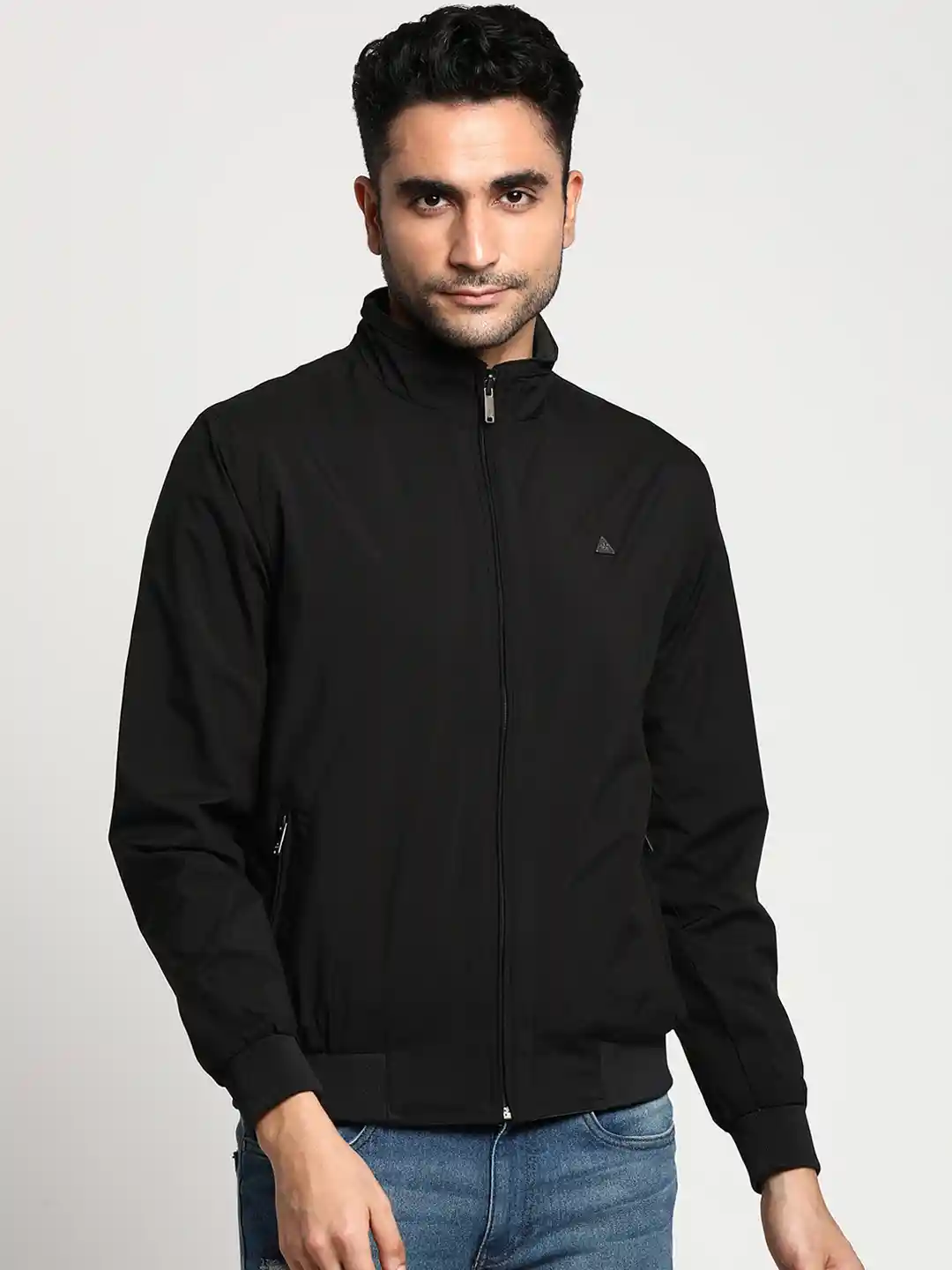 Buy Turtle Men Black Checked Reversible Outdoor Bomber Jacket