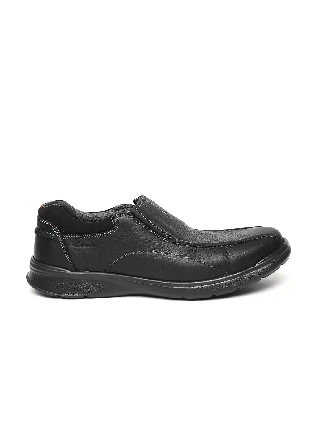 Buy Clarks Men Black Slip-On Cotrell Step Leather Sneakers