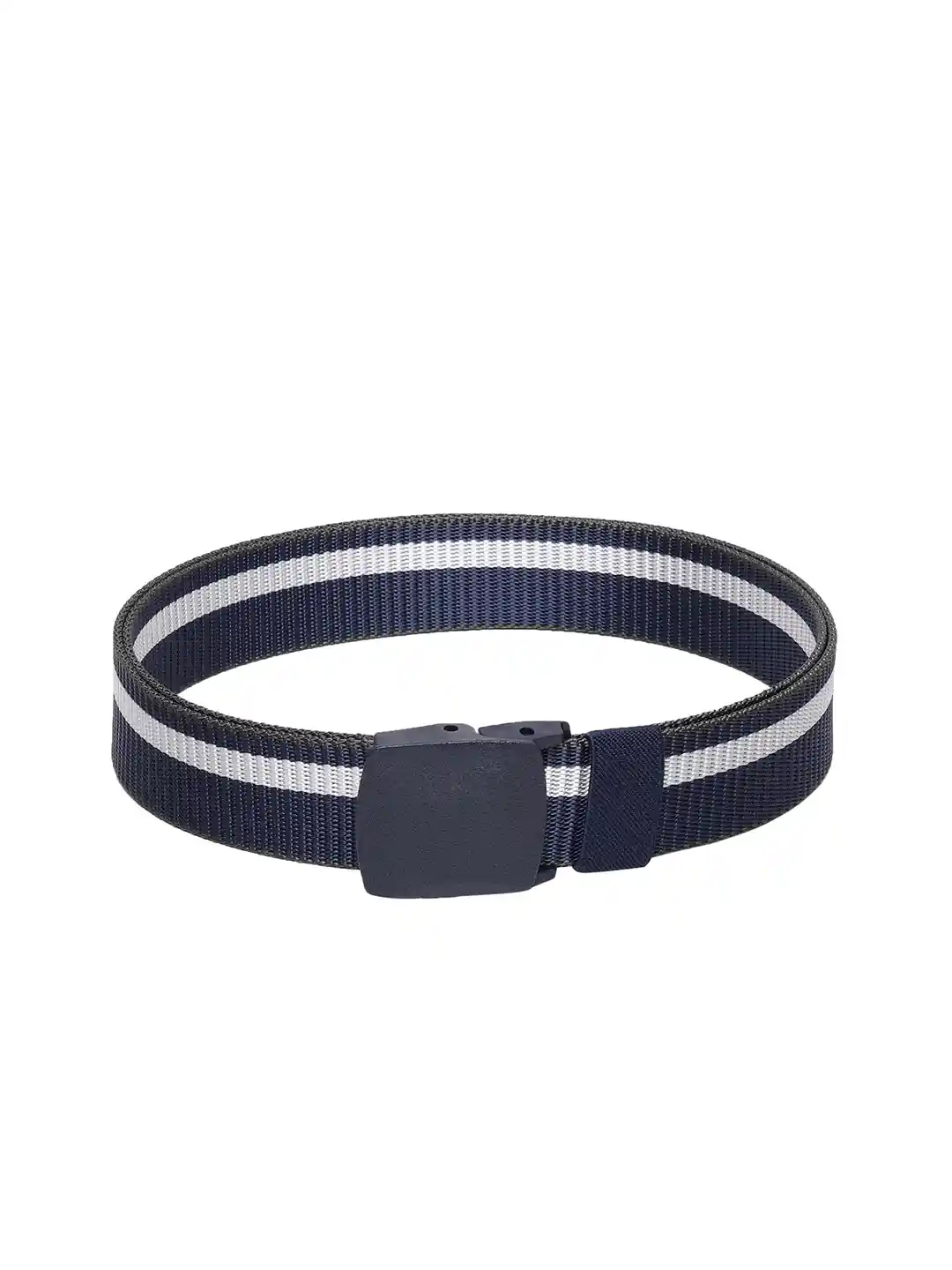 Buy ZORO Men Black Striped Belt NYLON FABRIC BELT - Belts for Men