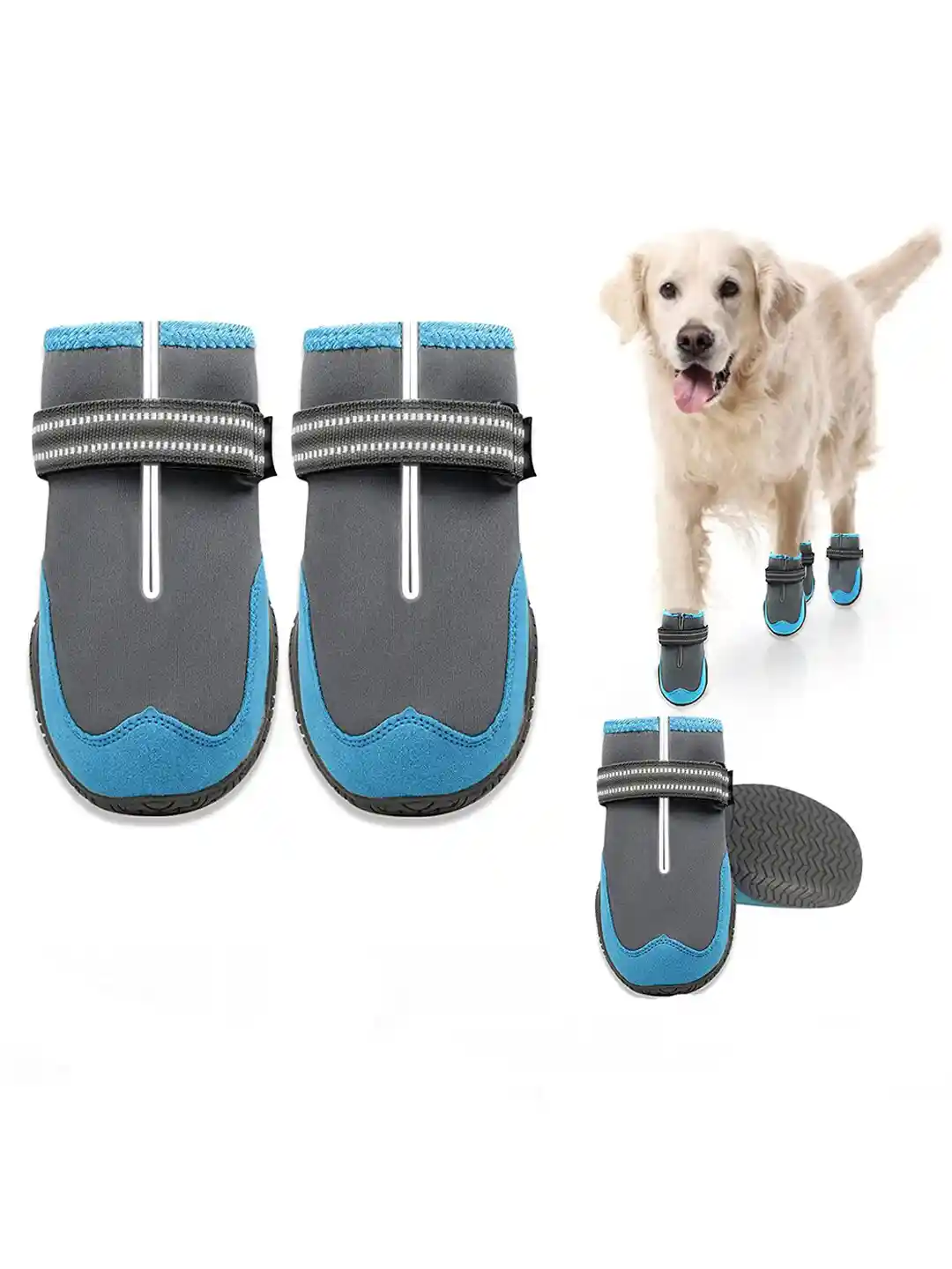 Boots Waterproof Silicone Dog Booties SlowTon Dog Shoes For Large