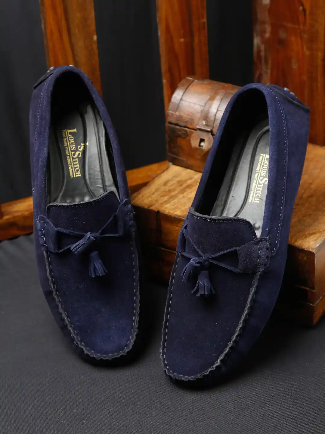 blue suede loafers men navy blue driving moccasins