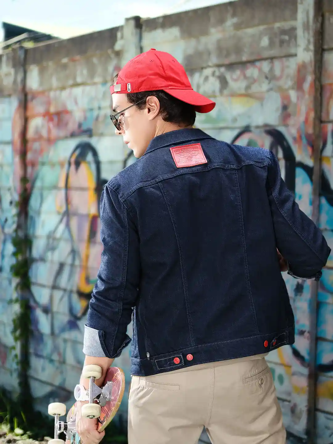 Buy Levis Men Blue Solid Motorcycle Denim Trucker Jacket Jackets