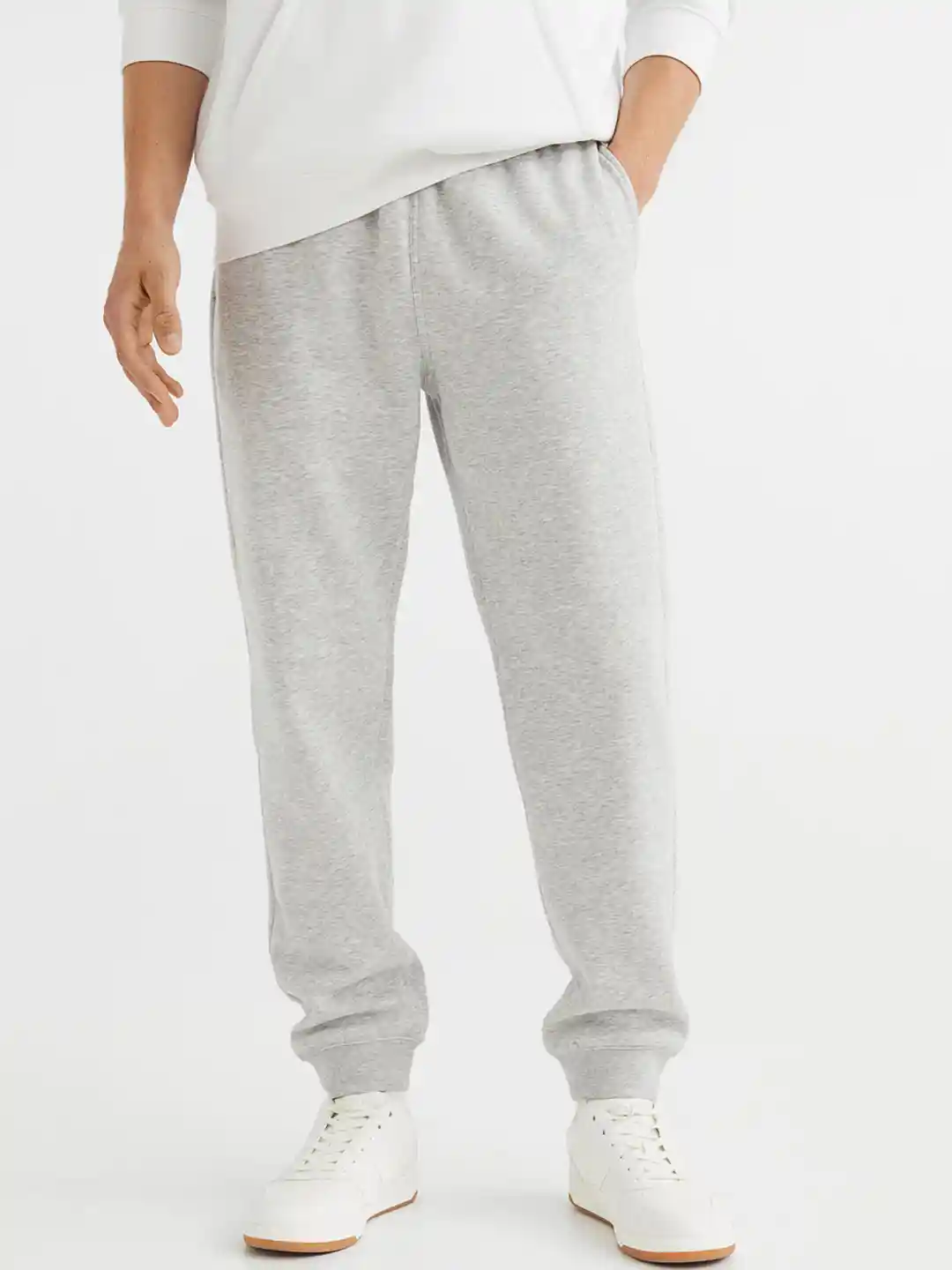 Buy H&M Men Grey 2-Pack Regular Fit Joggers Trousers for Men