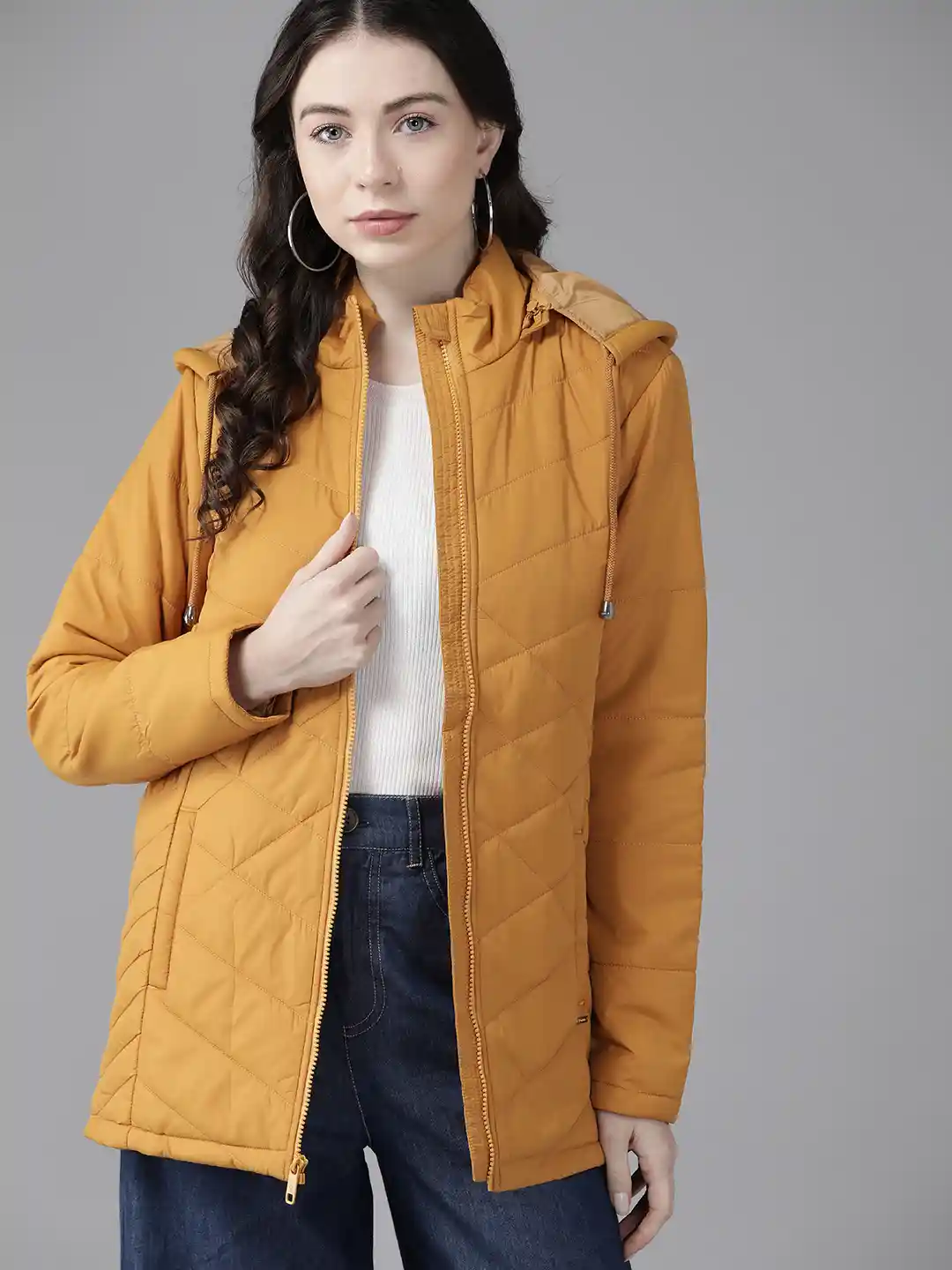 Van Heusen Women Padded Hooded Jacket