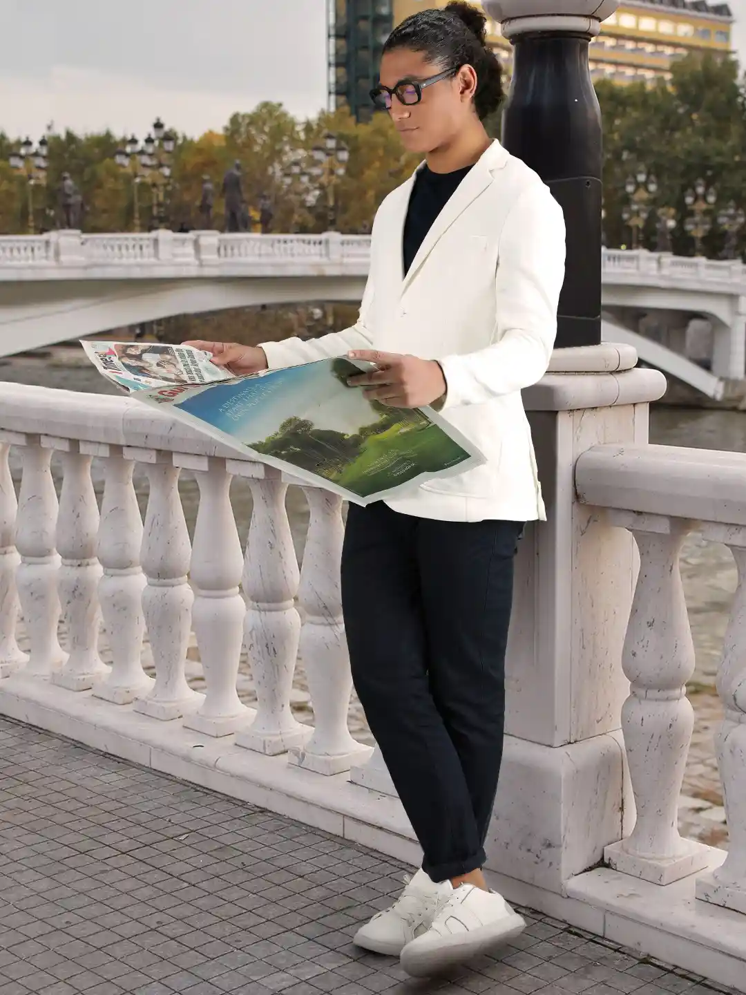 Buy HERE&NOW Men White Solid Regular Fit Single-Breasted Blazer