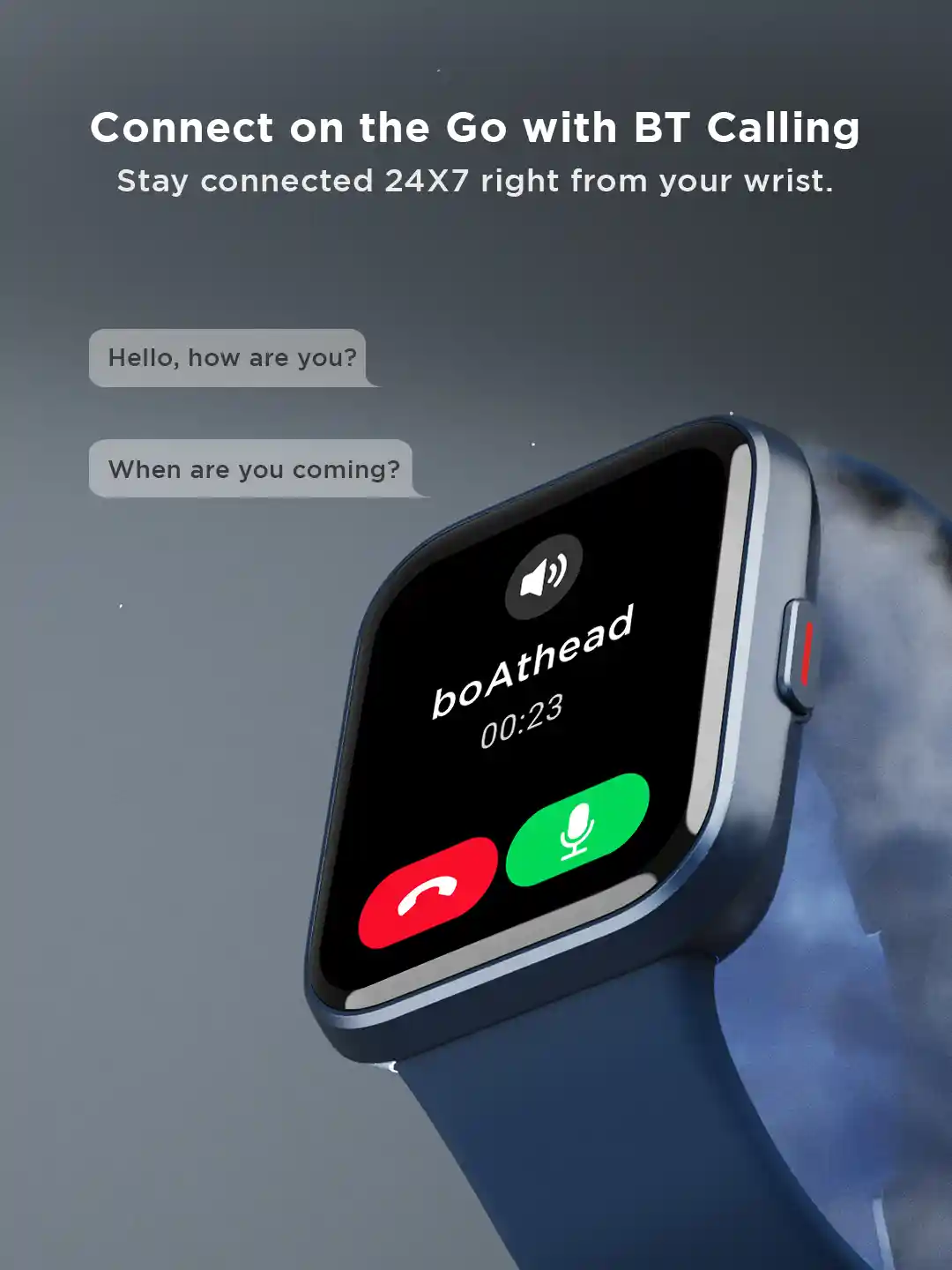 Buy boAt Blue Wave Connect M with Bluetooth Calling Smartwatch