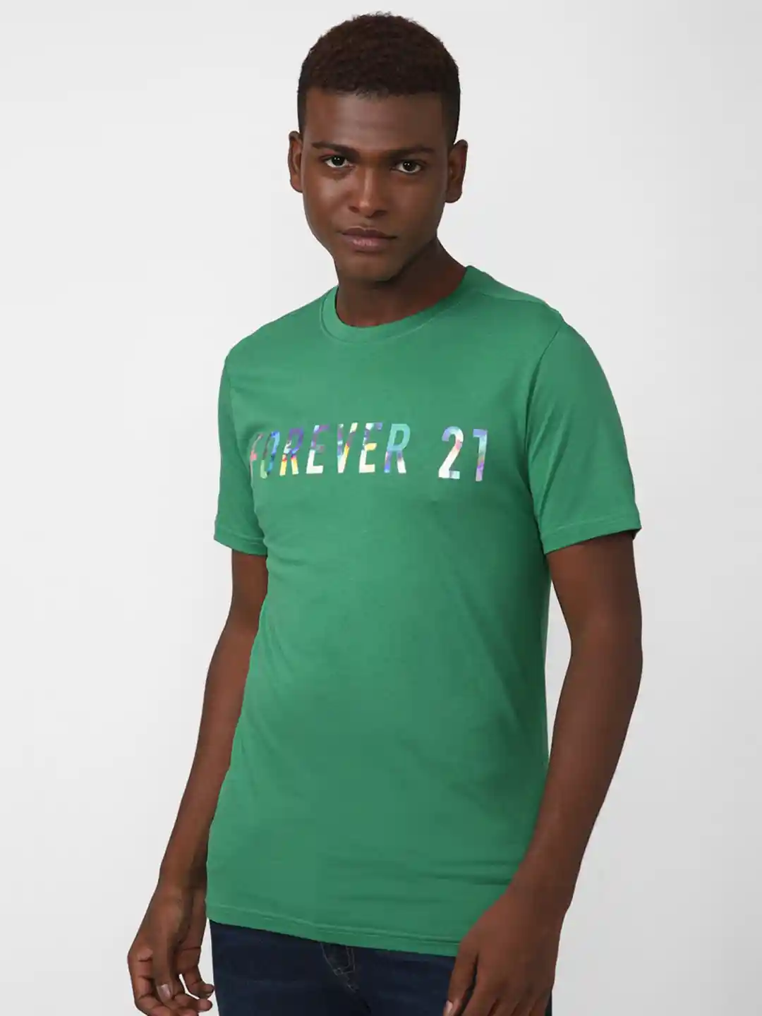 Myntra Forever 21 Mens T Shirts FOREVER 21 Men Green Brand Logo