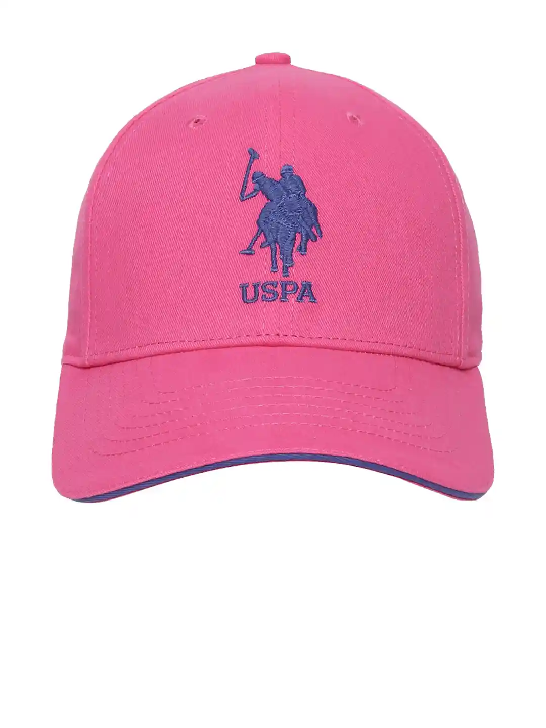 U S Polo Assn Men Pink Embroidered Baseball Cap