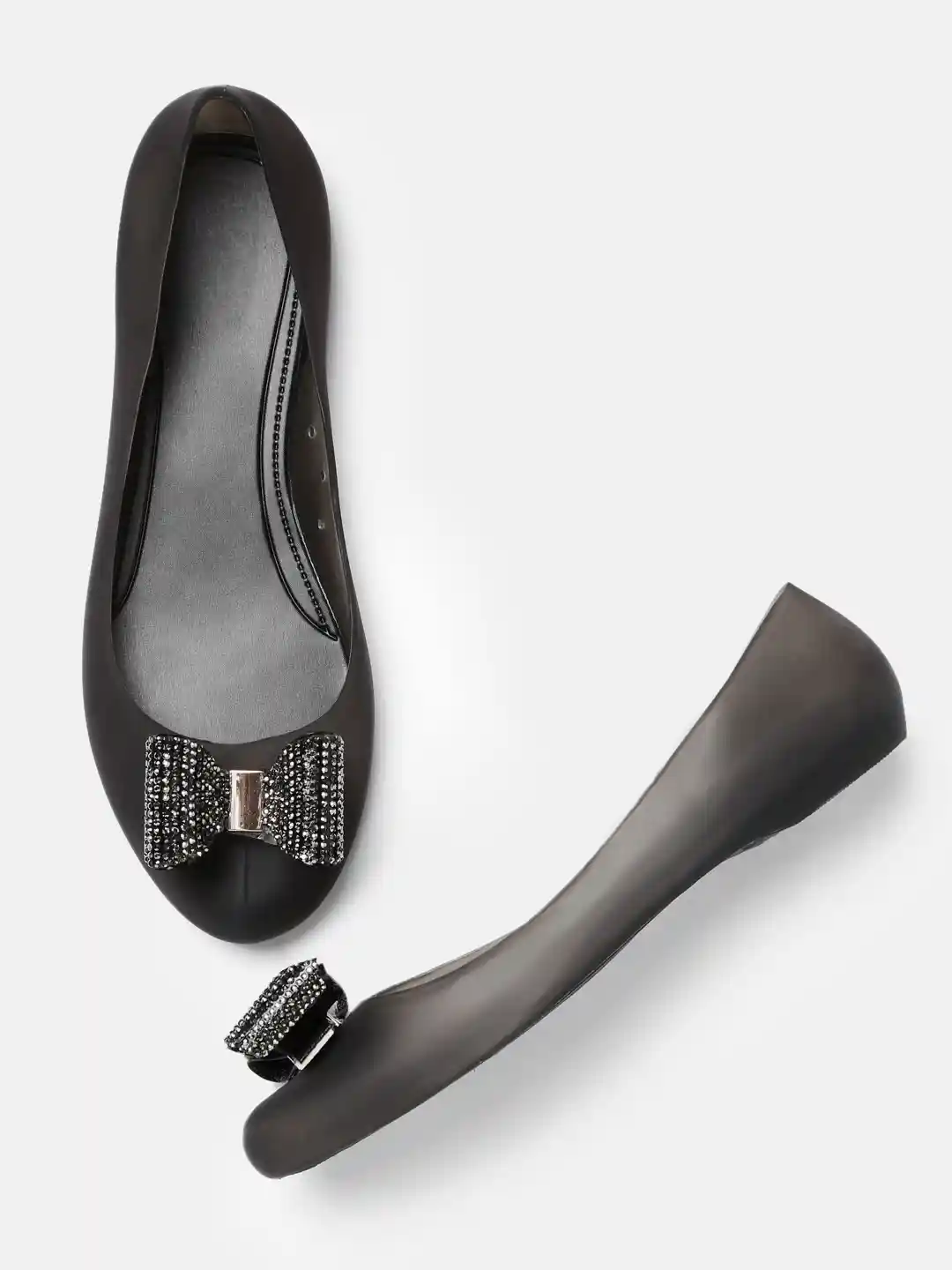 Buy DressBerry Women Black Solid Synthetic Rain Ballerinas Flats