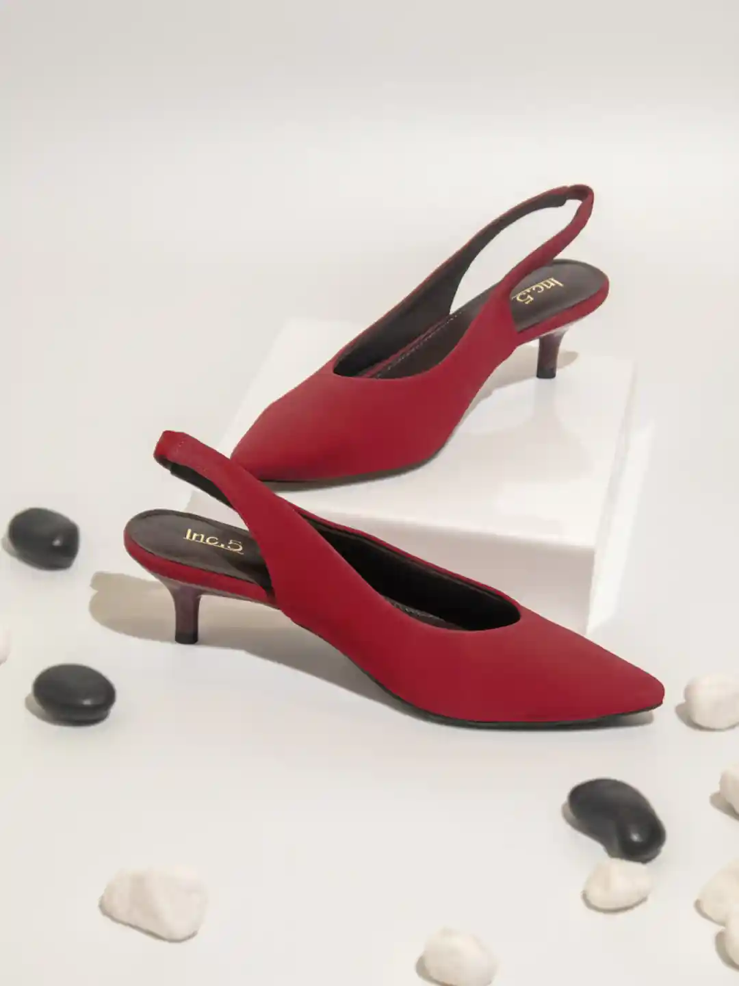 Buy Inc Women Maroon Solid Kitten Heels Heels for Women