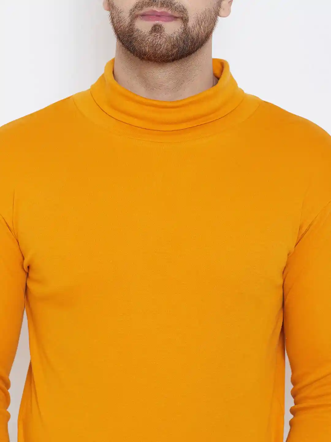 Buy Hypernation Men Yellow High Neck T-shirt Tshirts for Men