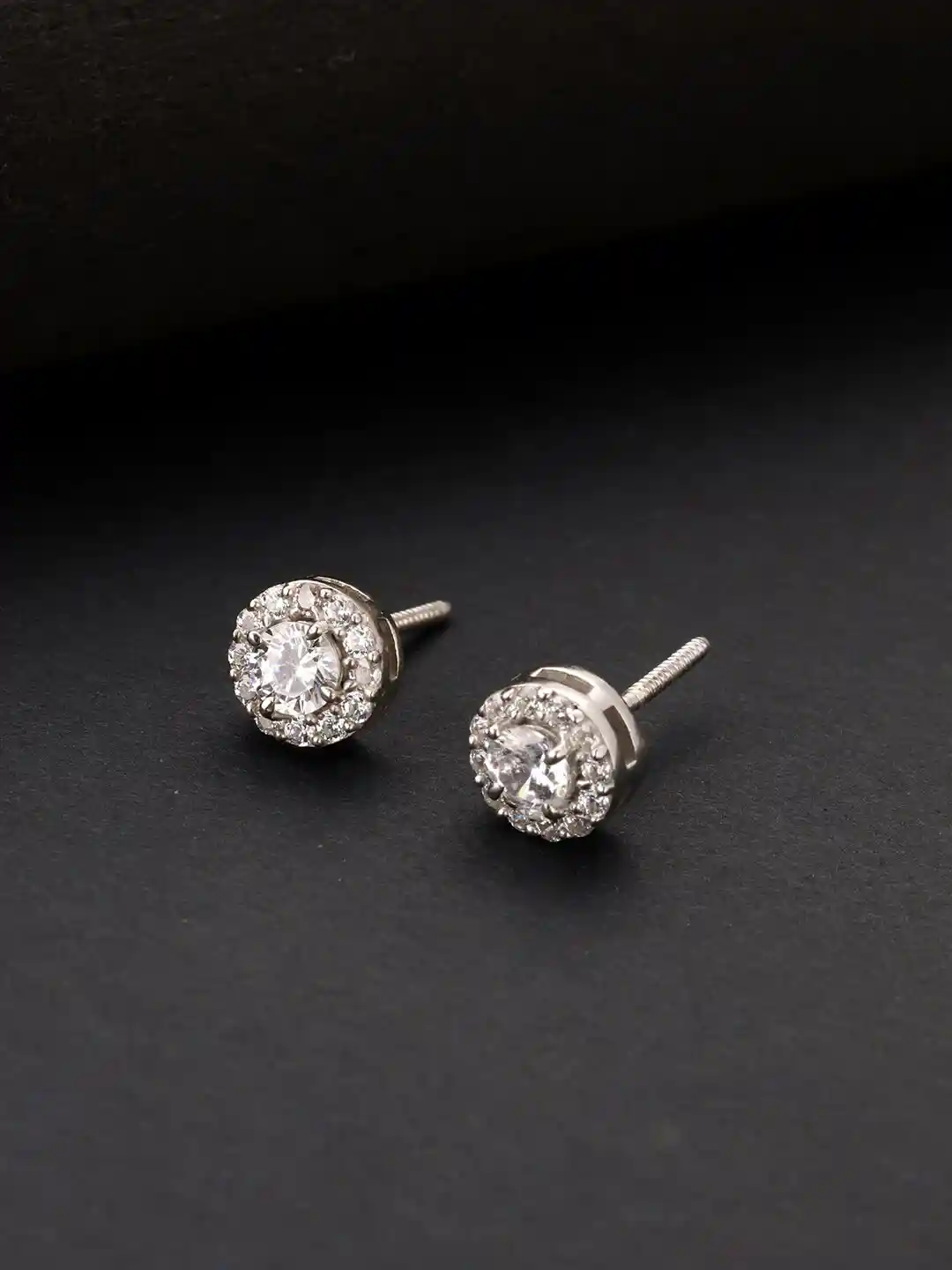 Buy GIVA Silver-Toned 925 Sterling Silver Zircon Studded Circular