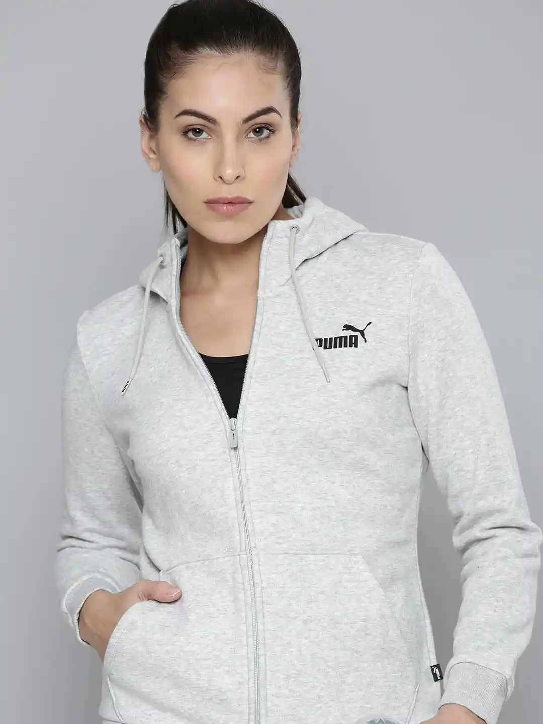 puma women&#039;s hooded sweatshirt with zipper