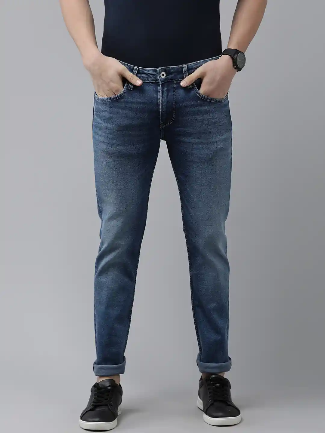 Pepe Jeans Men Blue Light Fade Stretchable Jeans