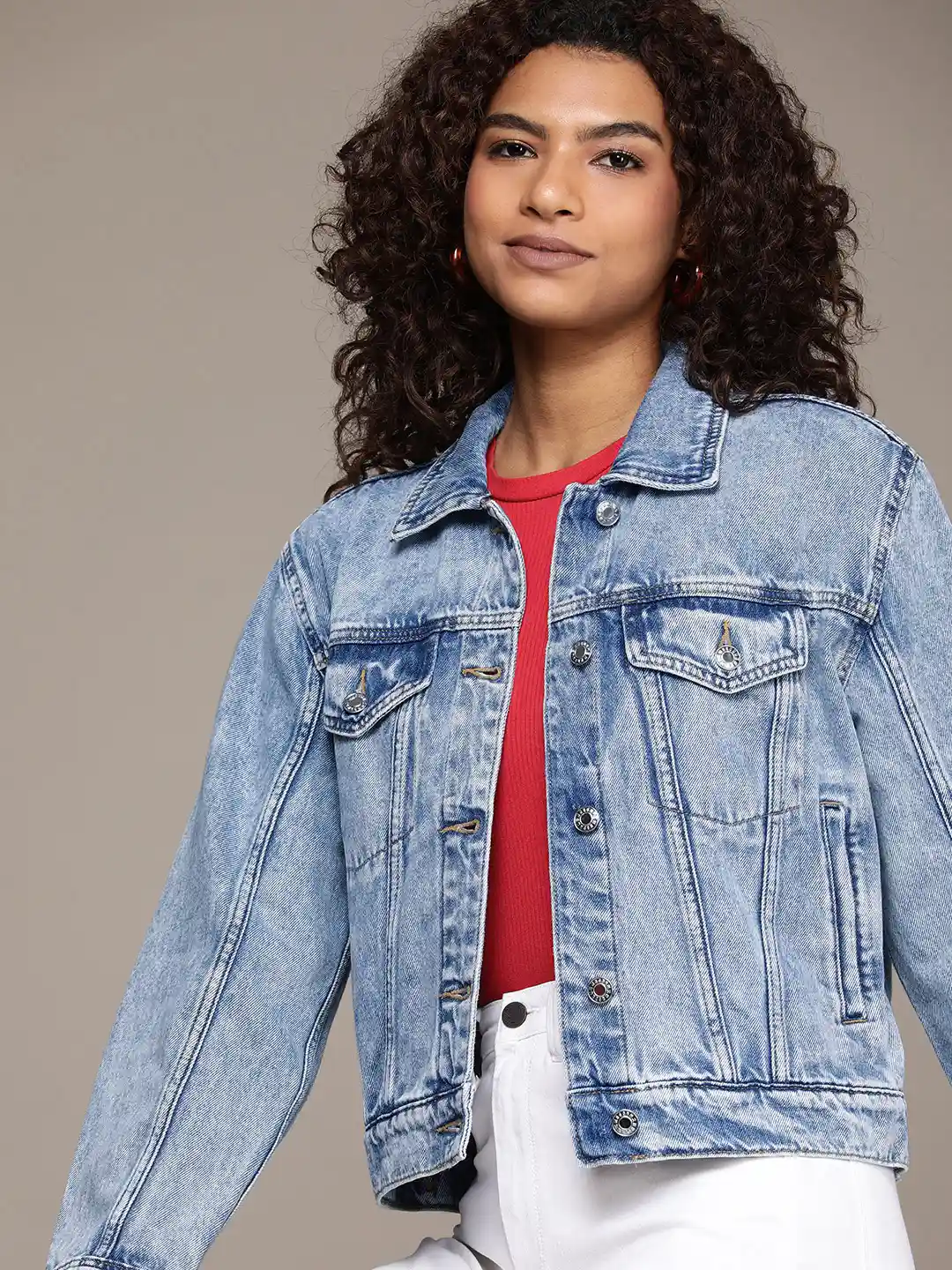 Denim Jacket Mango Jackets Ladies Pocketed Denim Jacket Women