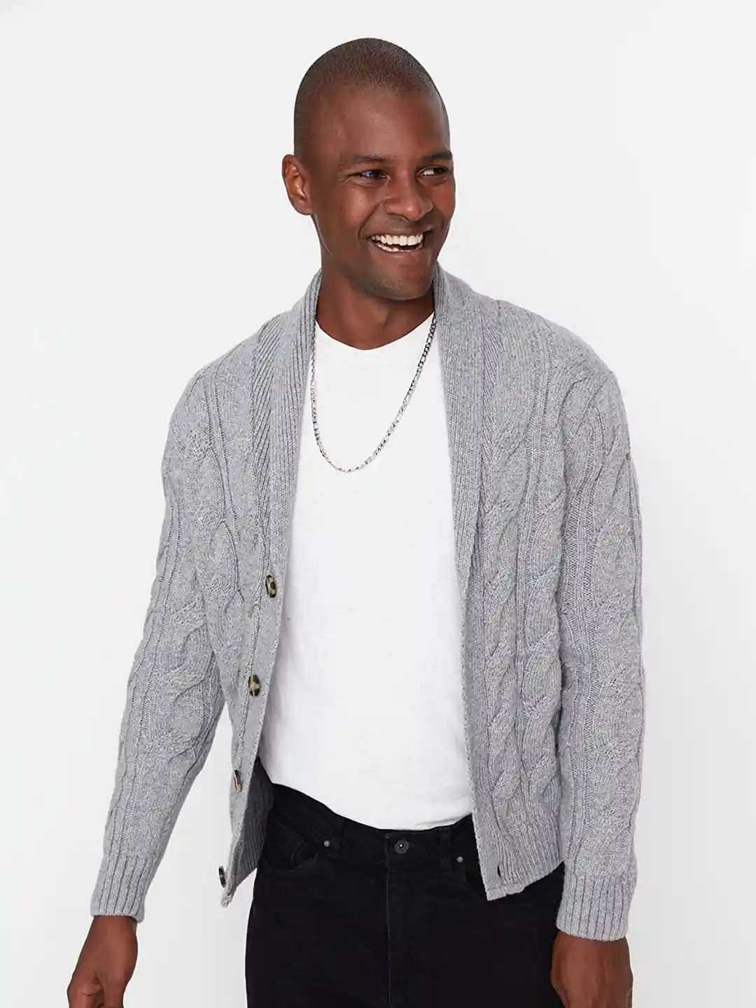 Grey Cardigan Cheap Cardigans Mens Men Grey Solid Cardigan