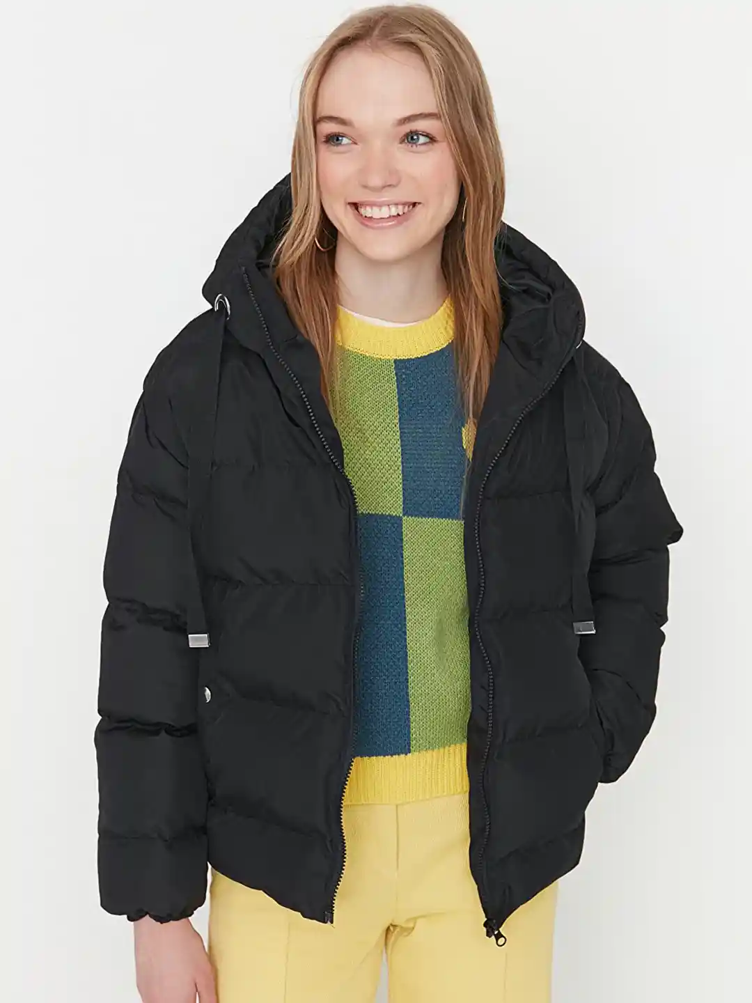 Buy Trendyol Women Black Puffer Jacket - Jackets for Women Buy Trendyol Women Black Puffer Jacket - Jackets for Women