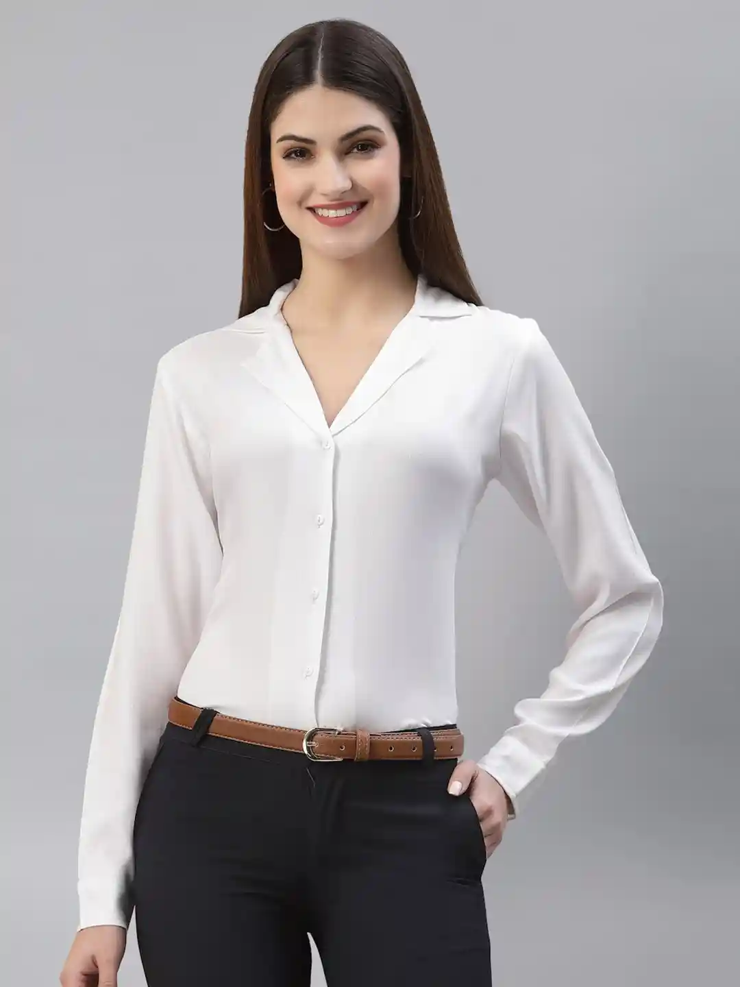 Buy Style Quotient Women White Classic Casual Shirt Shirts for