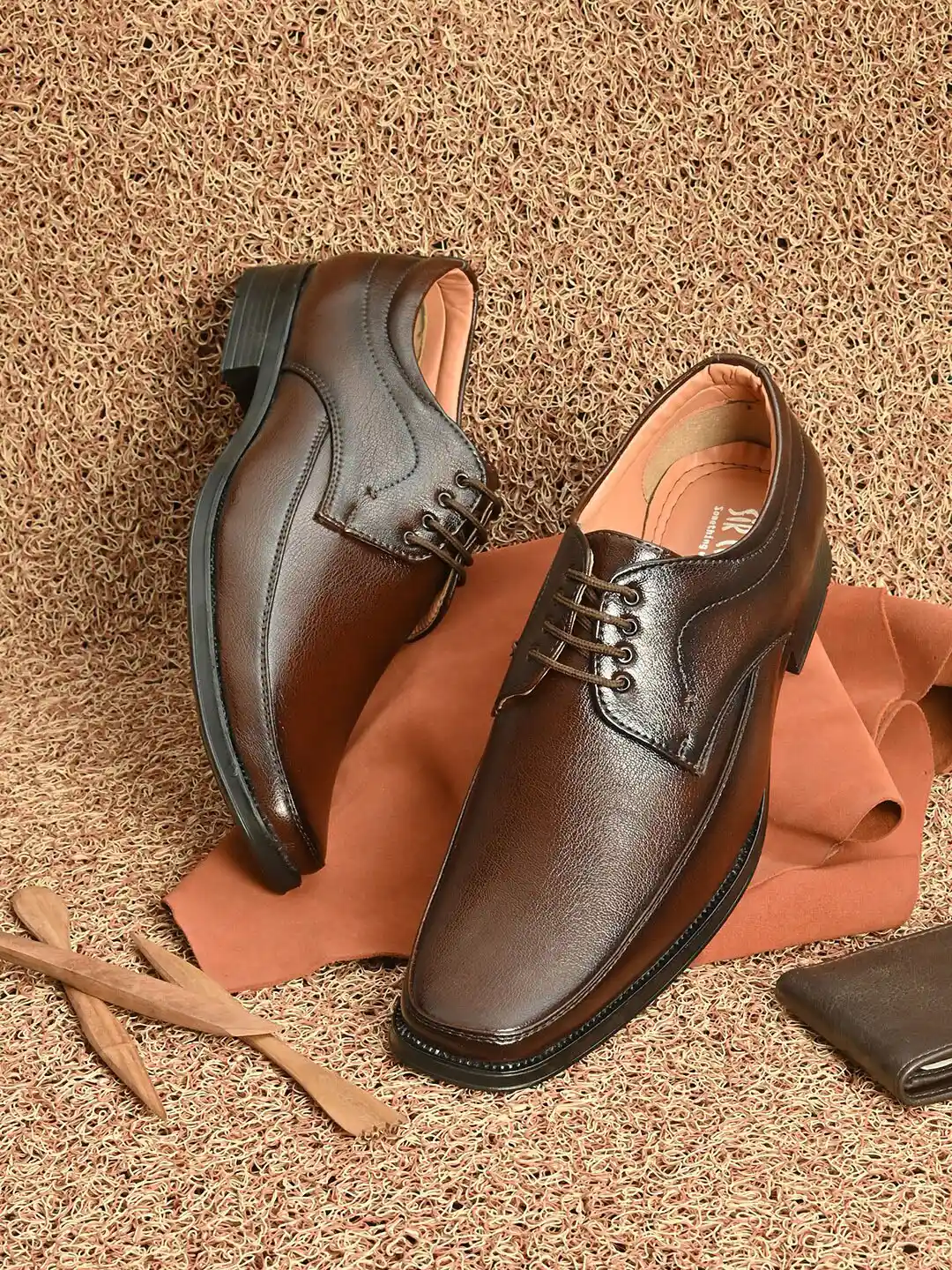Sir Corbett Men Brown Solid Formal Derbys - Main Image