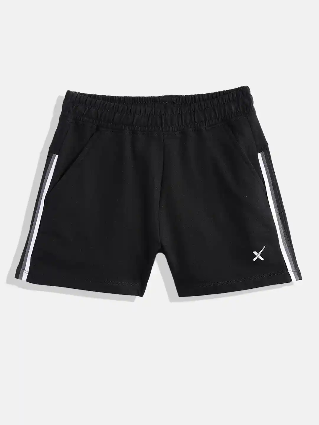 Buy HRX by Hrithik Roshan Boys Black Solid Pure Cotton Sports