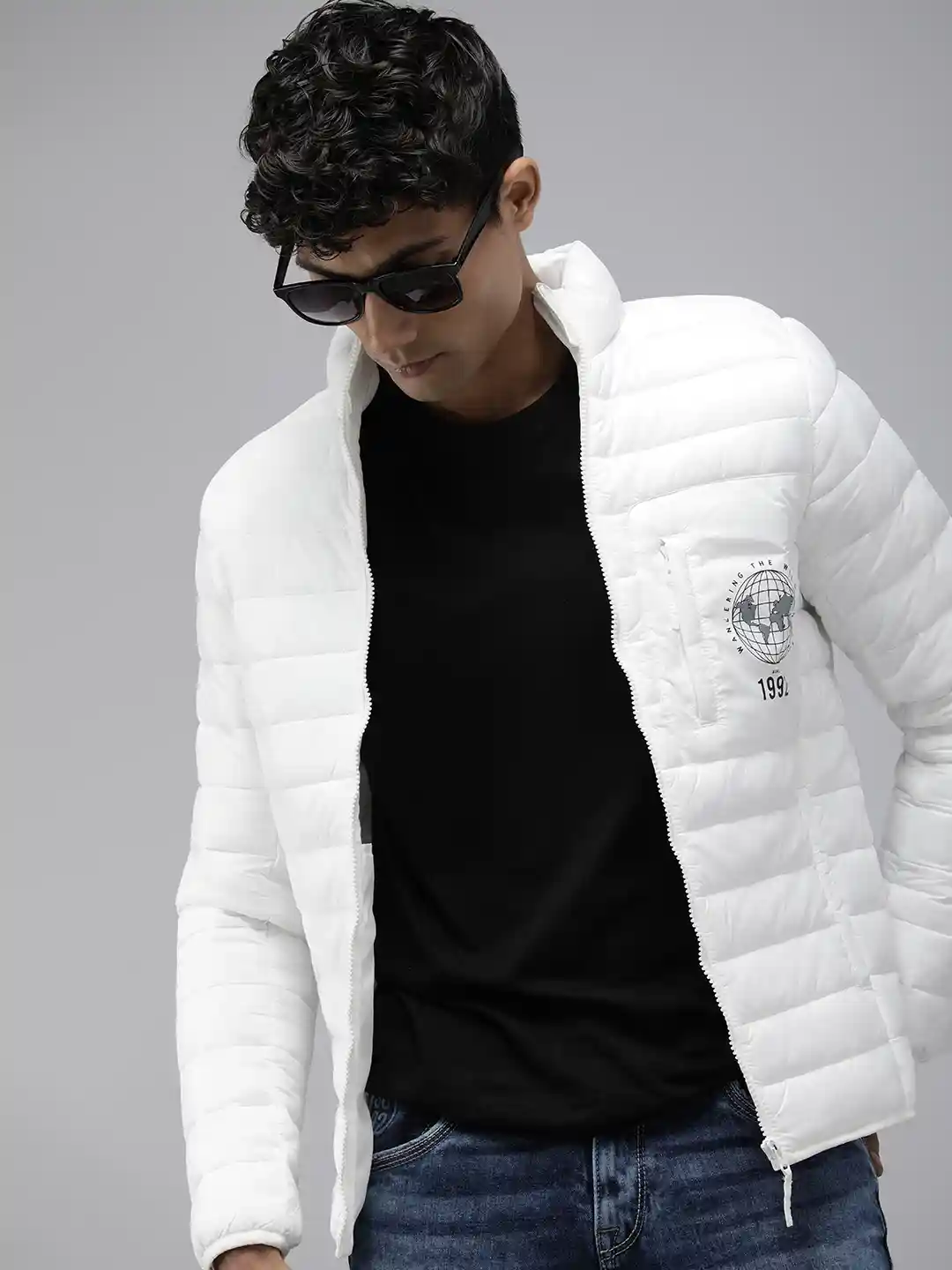 Buy SPYKAR Graphic Printed Puffer Jacket Jackets for Men