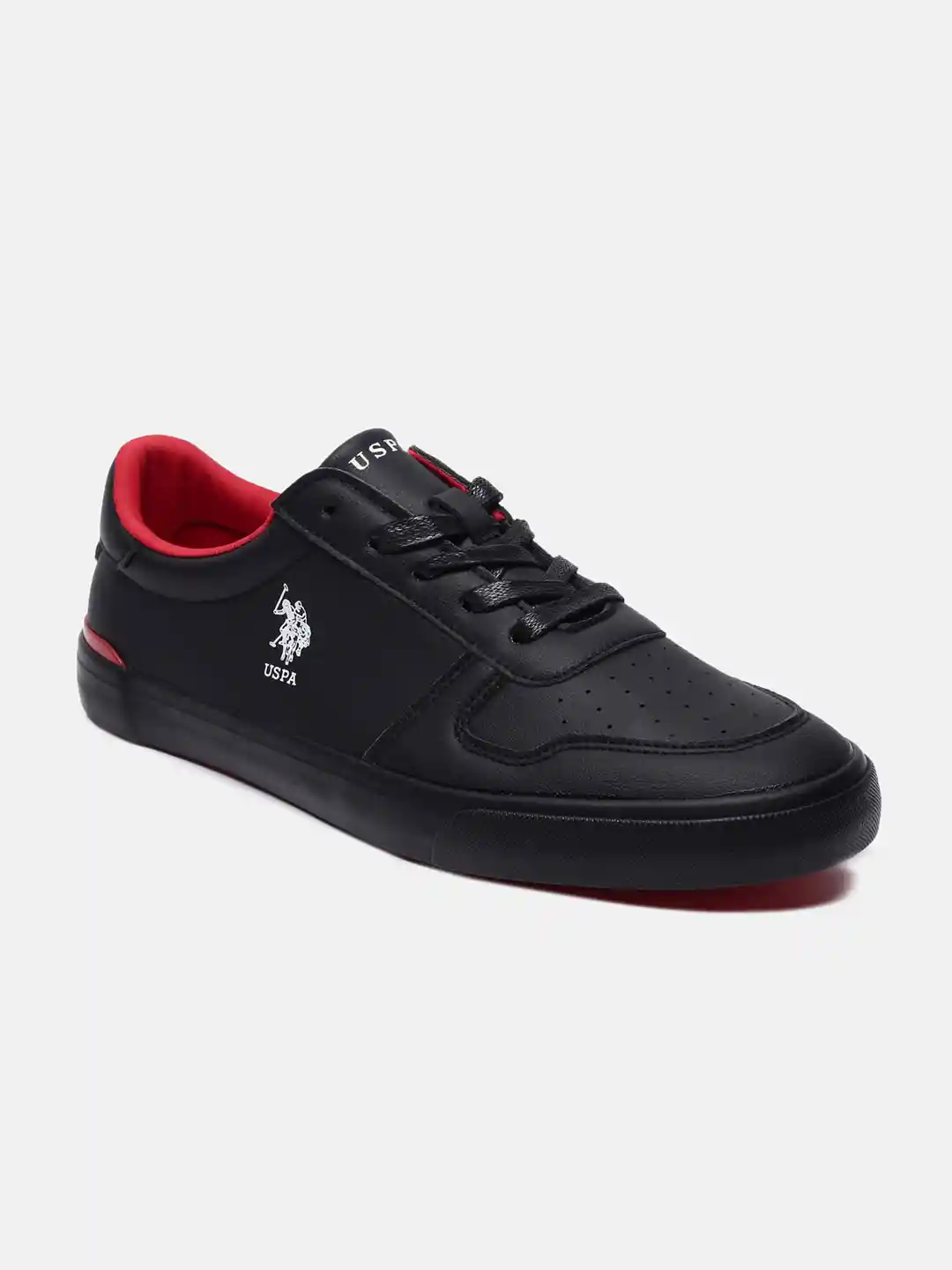 Ralph Lauren Us Polo Assn Black Shoes U S Polo Men Black PU Sneakers