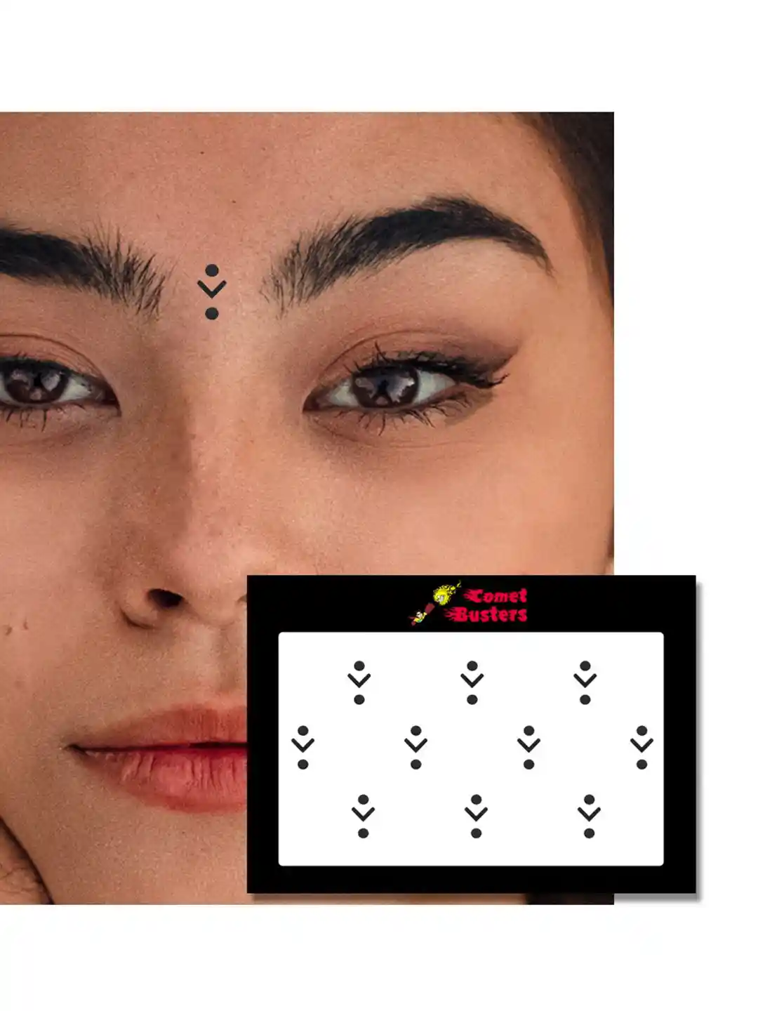 Buy Comet Busters Women Black Pack Of 10 Black Bindi Sindoor for