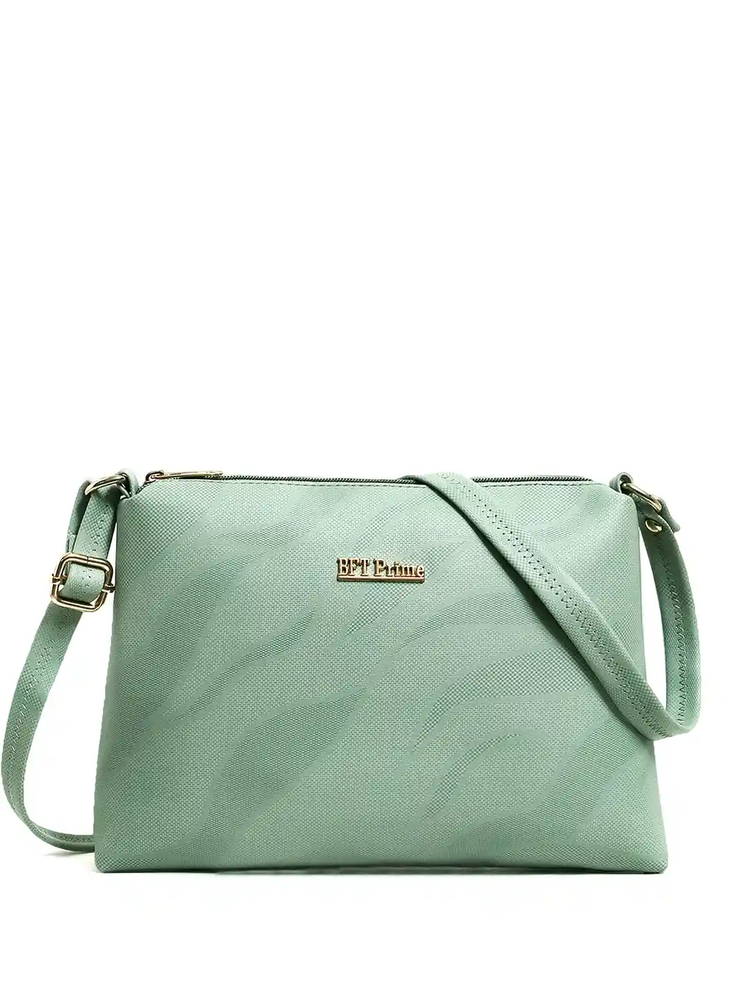 Buy WOMEN MARKS Sea Green Printed PU Structured Sling Bag