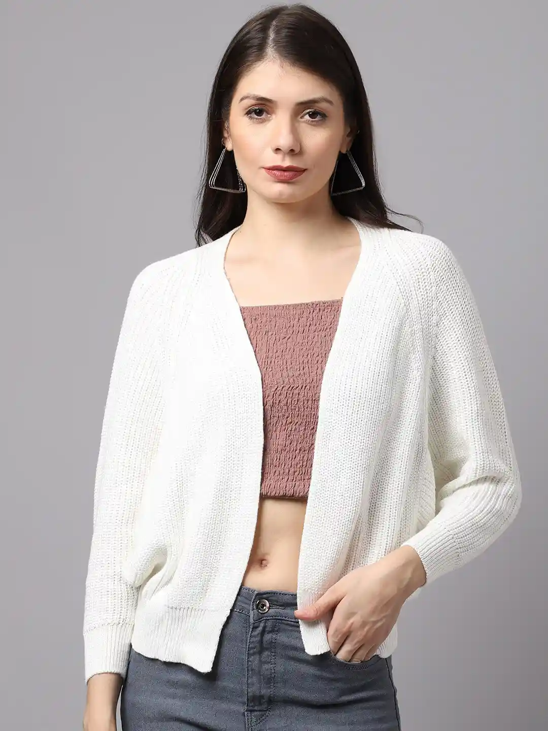 Myntra Knitted Shrugs Online Marks Spencer Cable Knit Self Design