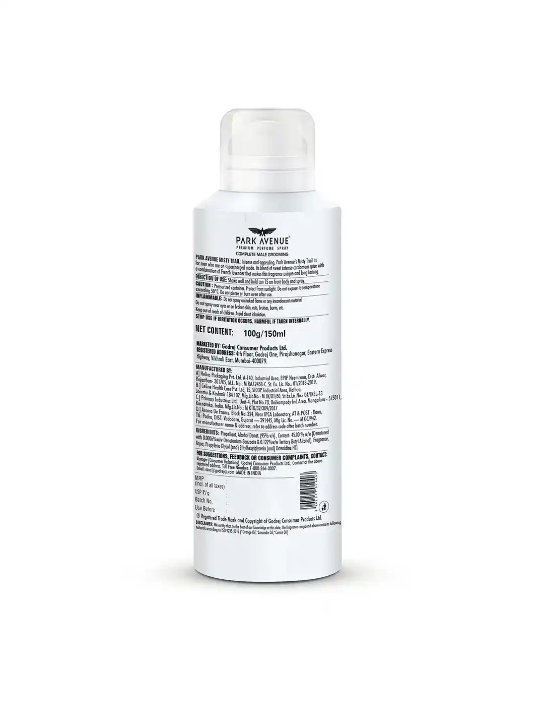 Buy Park Avenue Men Naturel Misty Trail Deodorant with Essential