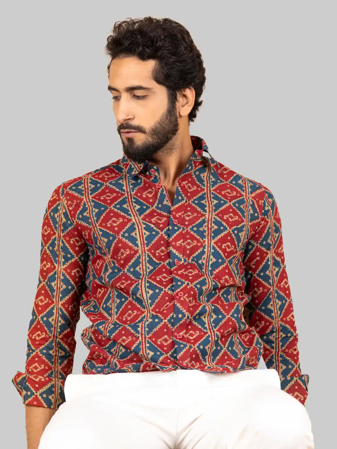 Buy Tistabene Men Red Comfort Printed Casual Shirt Shirts for