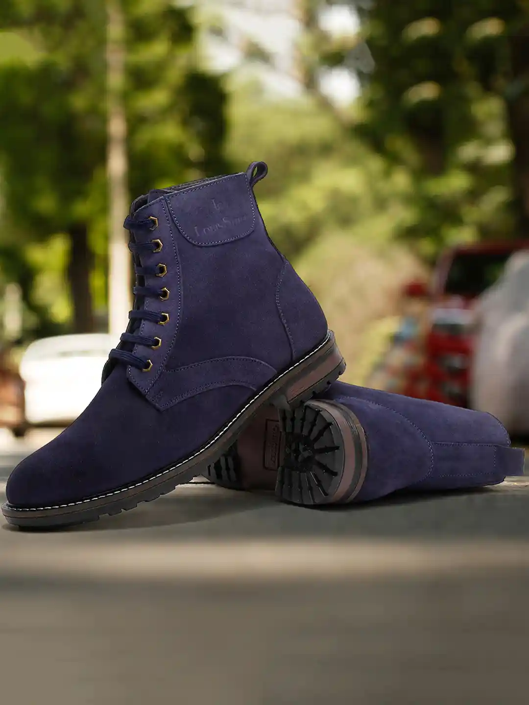 Buy LOUIS STITCH Men Blue Suede Fashion Boots Casual Shoes for