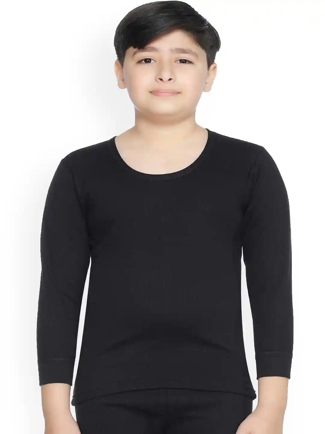 Buy Bodycare Kids Boys Black Solid Cotton Thermal Tops Thermal