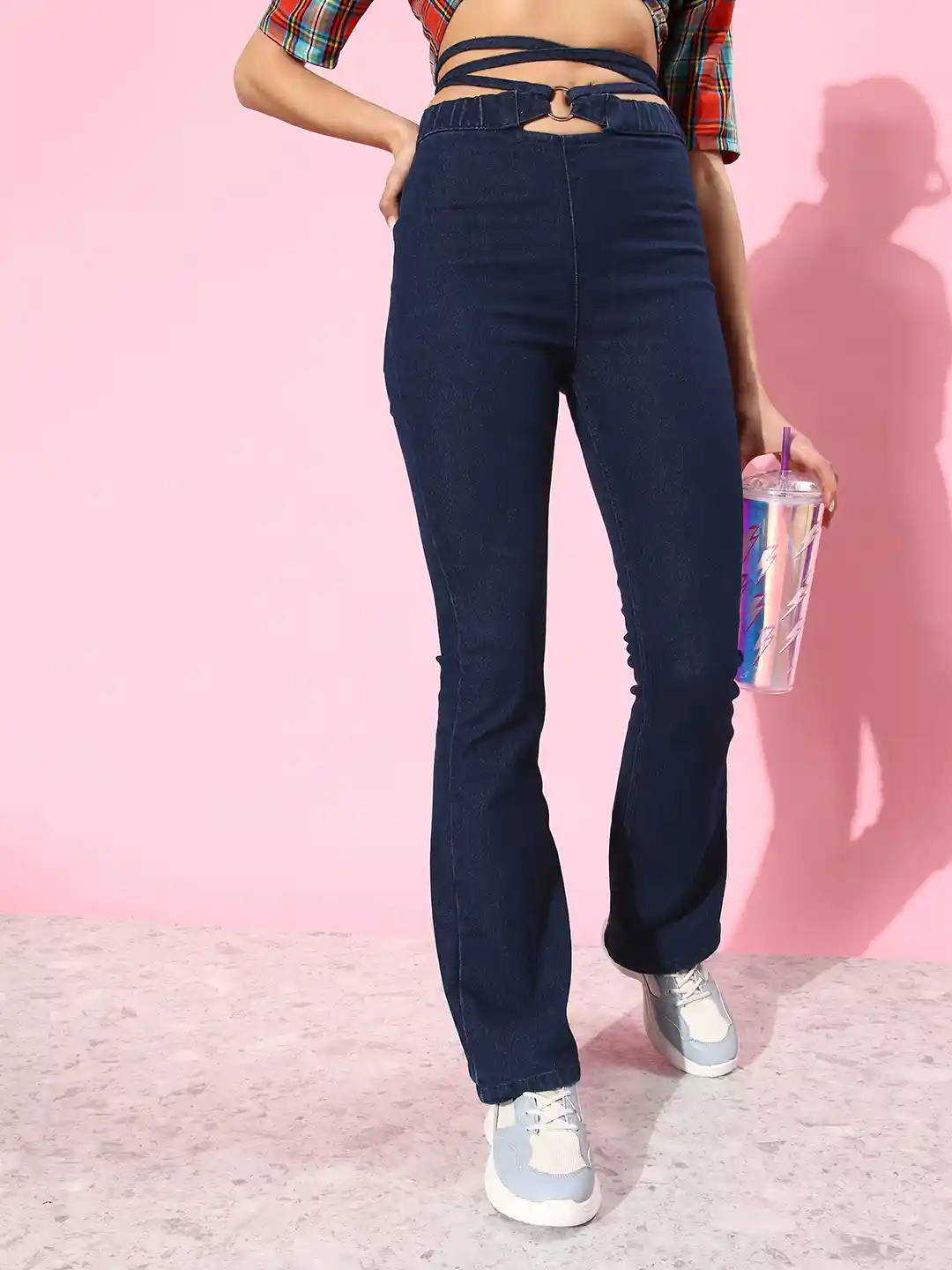 The Roadster Lifestyle Women Skinny Fit High-Rise Denim Bootcut Jeggings