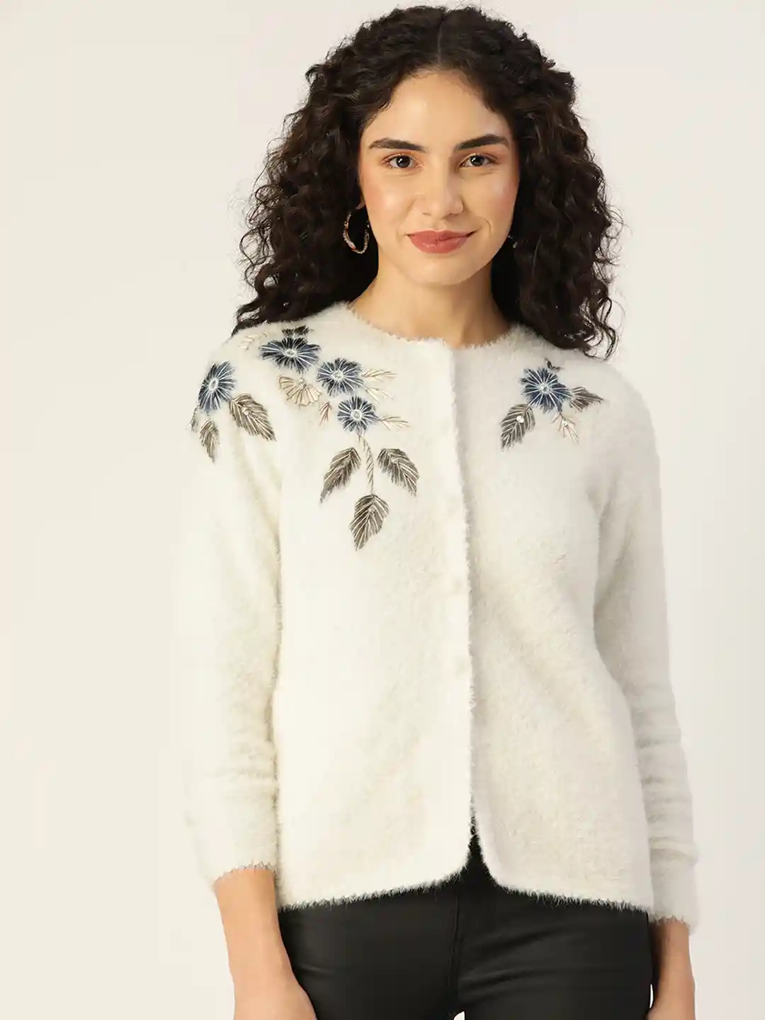 Buy APSLEY Women Floral Embroidered Cardigan Sweaters for Women