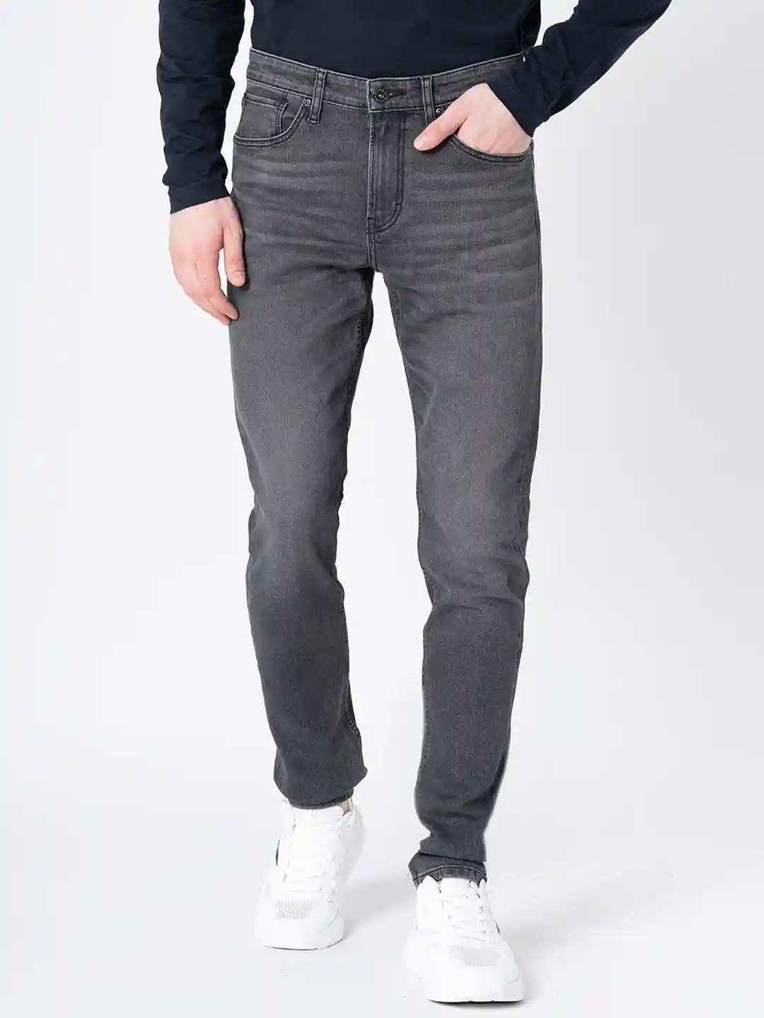 Red Tape Men Grey Skinny Fit Jeans
