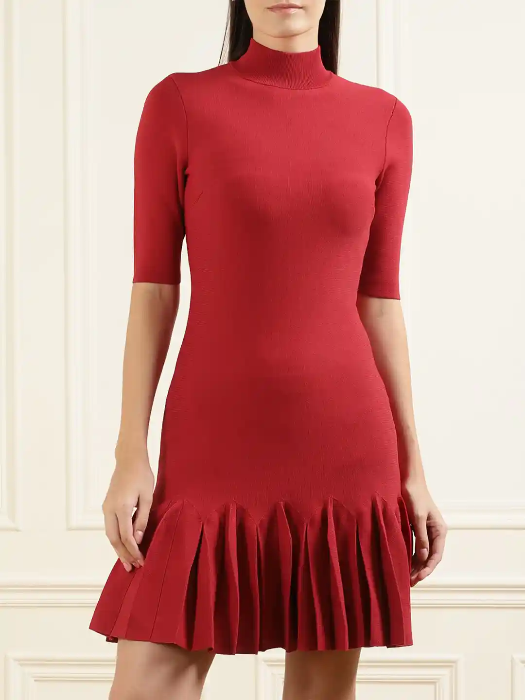 Buy Ted Baker Red Solid Bodycon Mini Dress Dresses for Women