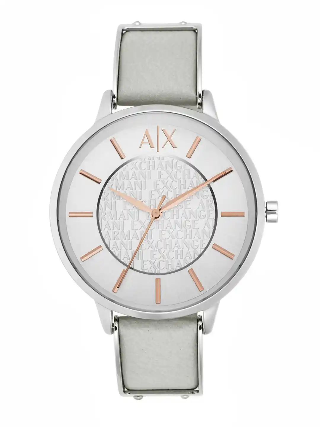 Analogue Watch Armani Exchange White Leather Strap Watch Armani