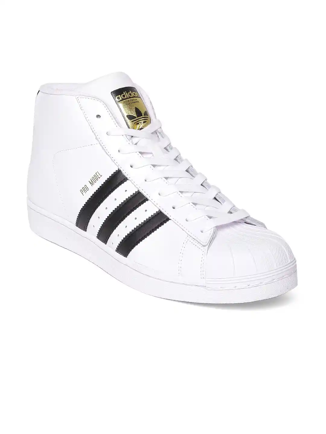Buy ADIDAS Originals Men White Pro Model Solid Leather Mid-Top
