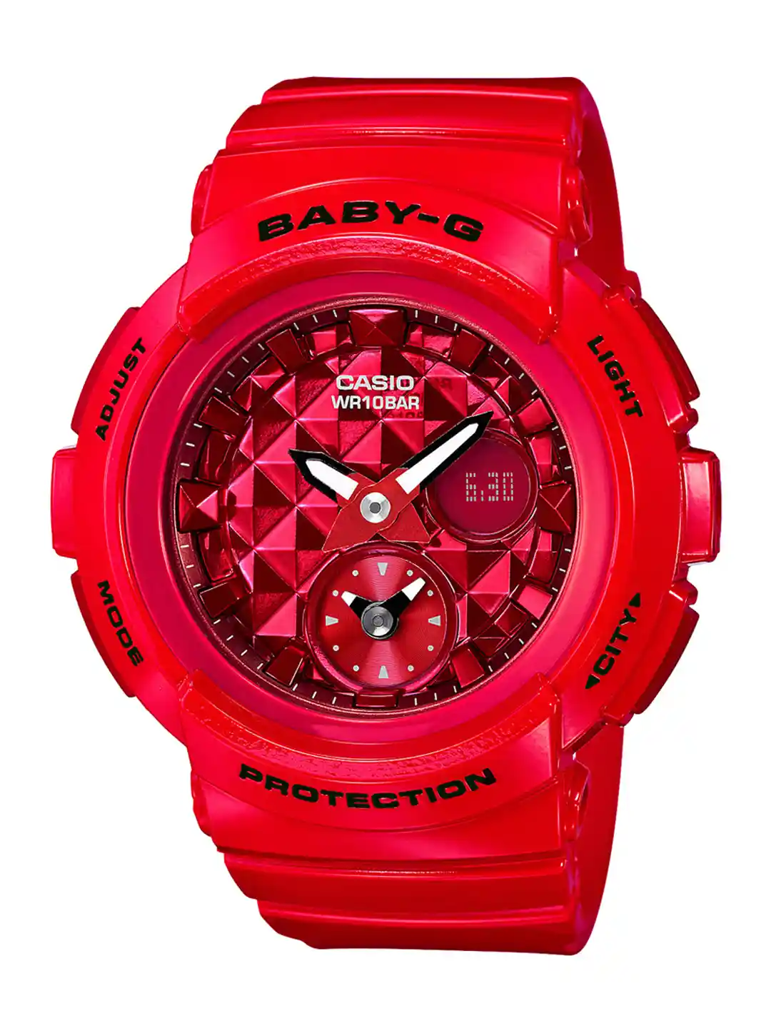 Buy CASIO Baby-G Women Red Dial Round Line-Up Watch BGA-195M-4ADR
