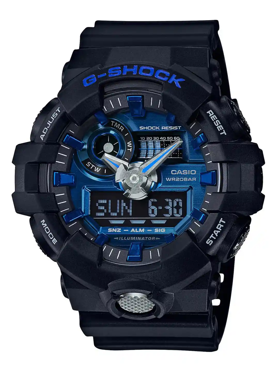 Digital Watch G Shock Large Digital Display CASIO G-Shock Men Blue