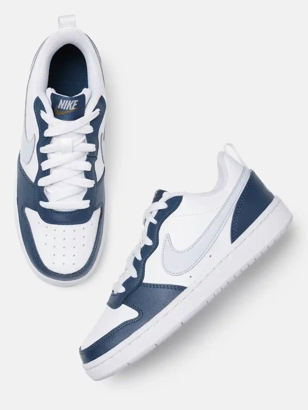 Buy Nike Boys Perforations Court Borough Low (GS) Leather