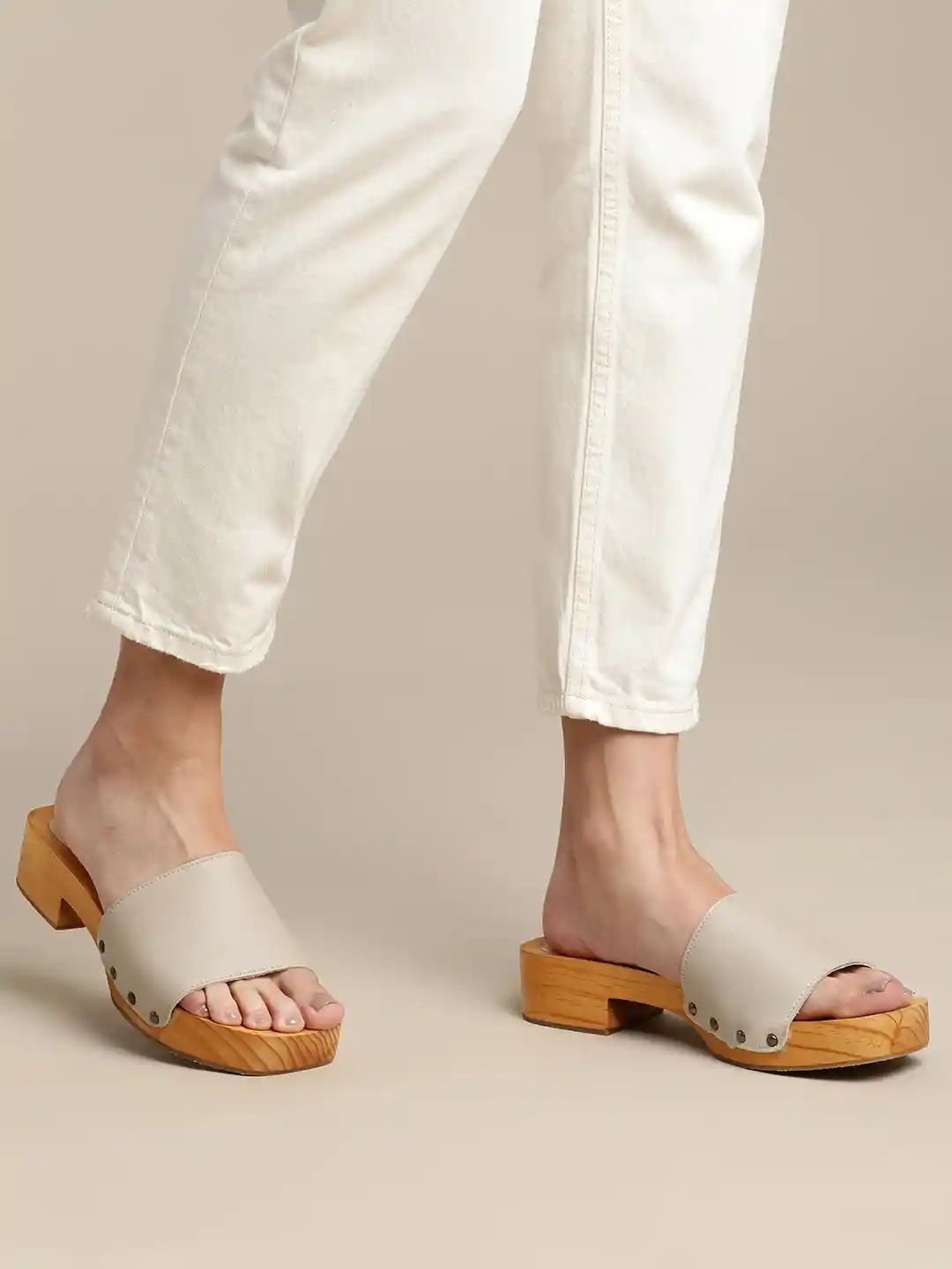 Buy Nautica Women Beige Solid Block Heel Sandals Heels for Women